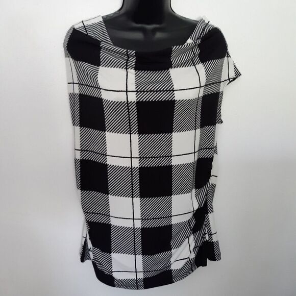Worthington Tops - Worthington boatneck plaid blouse